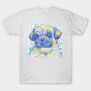 PUG watercolor and ink portrait .2 T-Shirt